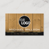 Houten plankjes zwart en bruine houten graan Kijk Visitekaartje (Voorkant)