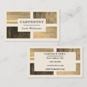 Houten plankpatroon met tint visitekaartje (Voorkant / Achterkant)