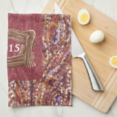 Houten planks pointillism 2015 kalender theedoek (Quarter Fold)