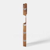 Houten Planks & Silver Butterflies iPhone 14 Hoesj iPhone Hoesje (Rechterkant)