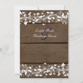 Houten planten Floral Wedding Invitation Kaart (Achterkant)