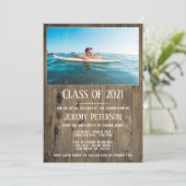 Houten planten Fotogravepartij uitnodigen Kaart (Staand voorkant)