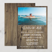 Houten planten Fotogravepartij uitnodigen Kaart (Voorkant / Achterkant)