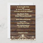 Houten planten Shabby Lace Country Weddenschap Kaart (Voorkant)