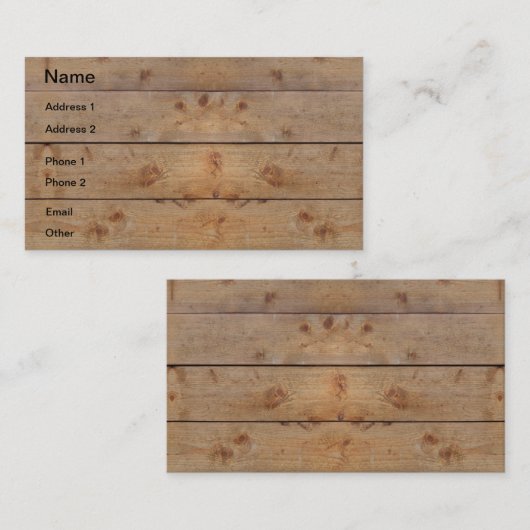 Houten planten visitekaartje (Voorkant / Achterkant)