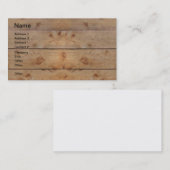 Houten planten visitekaartje (Voorkant / Achterkant)