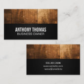 Houten platen | zwarte gaas visitekaartje (Voorkant / Achterkant)