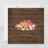 Houten Pompoen Herfst Oogst Feest Herfst Gemeensch Kaart (Achterkant)