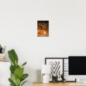 Houten Pompoenen Herfst Bruiloft Poster (Thuiskantoor)