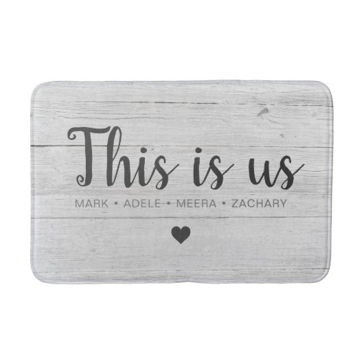 Houten Print This Is Us Hart Badmat (Voorkant)