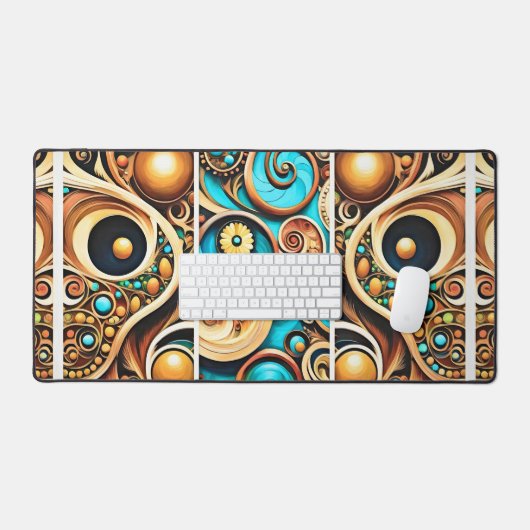 houten puzzel bureaumat (Keyboard & Muis)