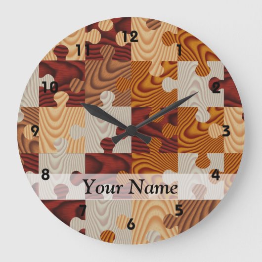 Houten puzzel grote klok (Voorkant)