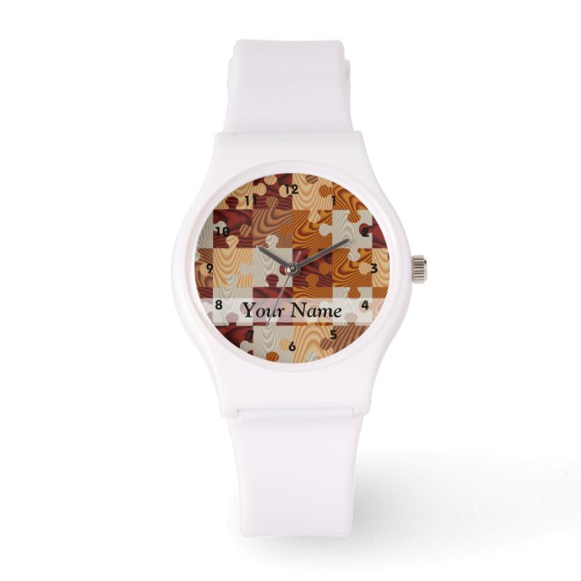 Houten puzzel horloge (Voorkant)