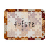 Houten puzzel magneet (Horizontaal)