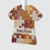 Houten puzzel ornament (voorkant)