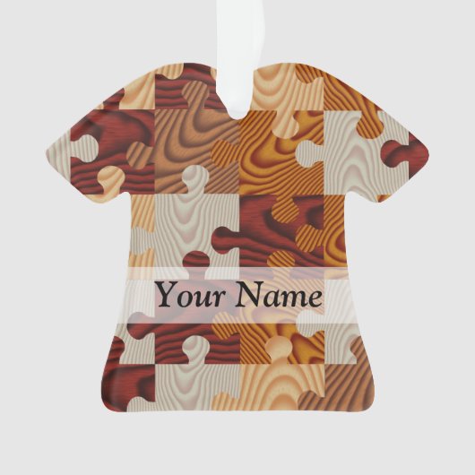 Houten puzzel ornament (voorkant)