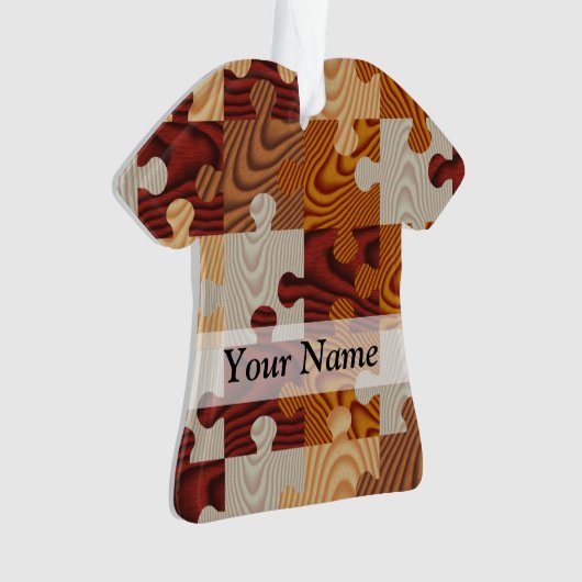 Houten puzzel ornament (voorkant)