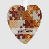 Houten puzzel ornament (voorkant)