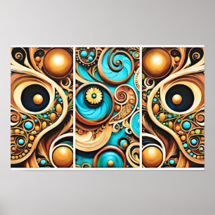 houten puzzel poster