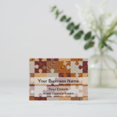 Houten puzzel visitekaartje (Staand voorkant)