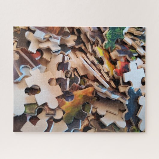 Houten puzzelstukjes legpuzzel (Horizontaal)