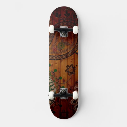 Houten Raad met creatief ontwerp Skateboard (Voorkant)