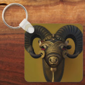Houten Ram Sleutelhanger (Voorkant)