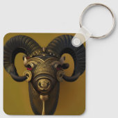 Houten Ram Sleutelhanger (Achterkant)