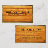 Houten randconstructie Elegante houten look #18 Visitekaartje (Voorkant / Achterkant)