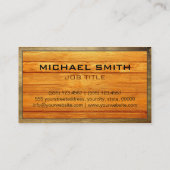 Houten randconstructie Elegante houten look #18 Visitekaartje (Achterkant)