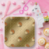 Houten Rat Papieren Bordje (Feest)