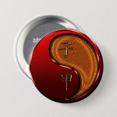 Houten Rat Ronde Button 7,6 Cm (Voorkant /achterkant)
