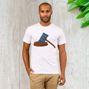 Houten rechter hamer rechtbank t-shirt