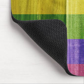 Houten regenboog pride vlag muismat (Hoek)