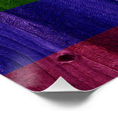Houten regenboog pride vlag perfect poster (Hoek)