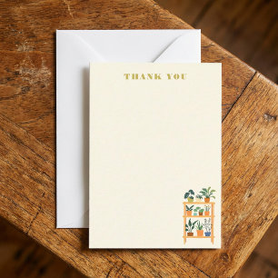 Houten rek Houten Planten Illustratie notitiekaart Notitiekaartje