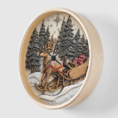 Houten rendier slee carving (Hoek)