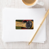 Houten retouradreslabels voor vliegtuigpropellers etiket (Insitu)