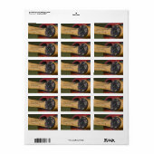 Houten retouradreslabels voor vliegtuigpropellers etiket (Full Sheet)