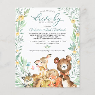 Houten Rijbaan Door Baby Shower Budget Uitnodiging