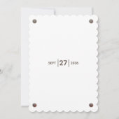 Houten robuuste foto-huwelijksuitnodigingen kaart (Achterkant)