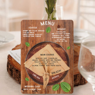Houten roestige aangepaste eettafel voor trouwrece menu