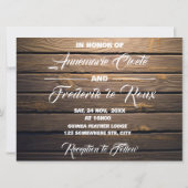 Houten Roestige Kant RSVP Kaarten (Achterkant)