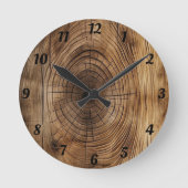 Houten Ronde Klok (Voorkant)