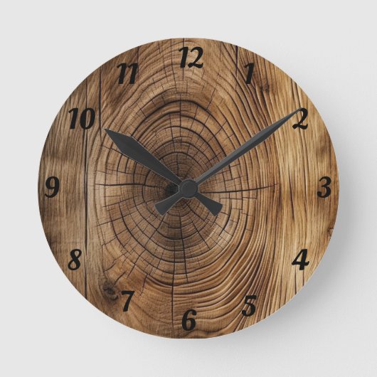 Houten Ronde Klok (Voorkant)