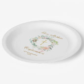 Houten Roos Guirlande Goud Bevestiging Papieren Bordje (Gekanteld)