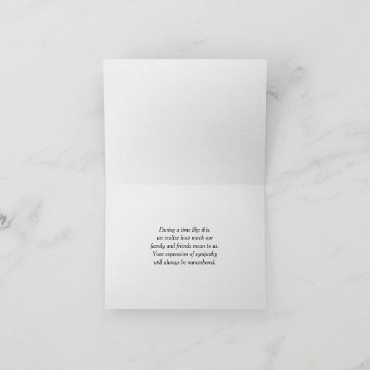 Houten Row Boat Sympathie Dank u van familie Kaart (Binnen)