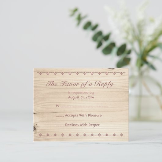 Houten RSVP (Staand voorkant)