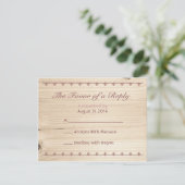 Houten RSVP Kaartje (Staand voorkant)