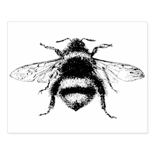 Houten Rubber Stamp - Honey Bee Rubberstempel (Afrduk)